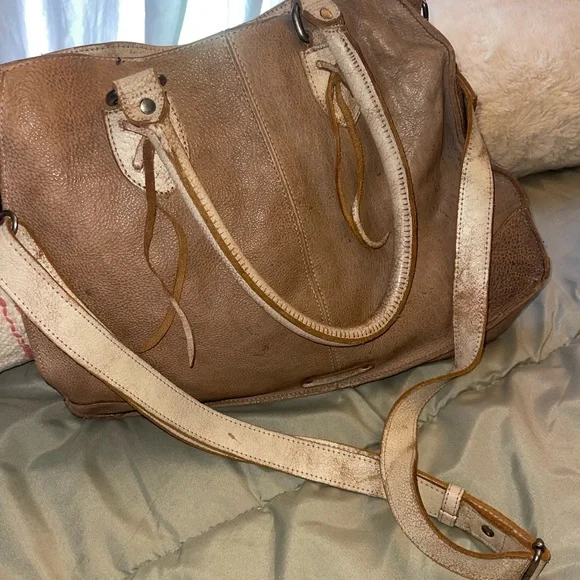 Bed Stu Tan Leather Shoulder Bag - Picture 4 of 5
